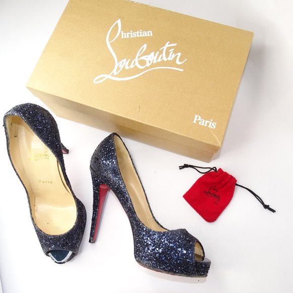 Christian Louboutin Very Prive 120 Glitter Pumps - Picture 2 of 16